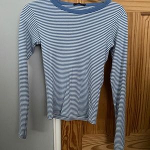 Brandy Melville! Long Sleeve Blue Striped Tee